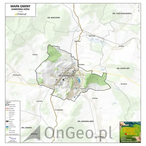 Mapa Kamiennej Góry